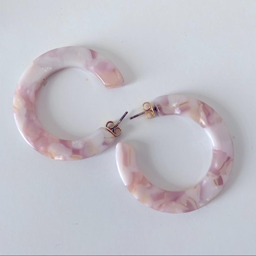 Madewell acetate hoop earrings